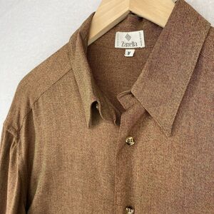 Italian Brown Flecked Button Down Shirt